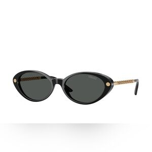 Versace Women's Sunglasses in Black with Gold Detail